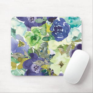 Mousepad Púrpura Lemon Amarelo Amarelo Aquarela Floral