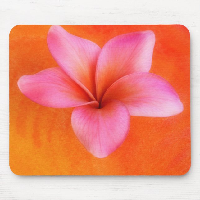 Mousepad Púrpura Plumeria Tropical Flor de Frangipani Laran (Frente)