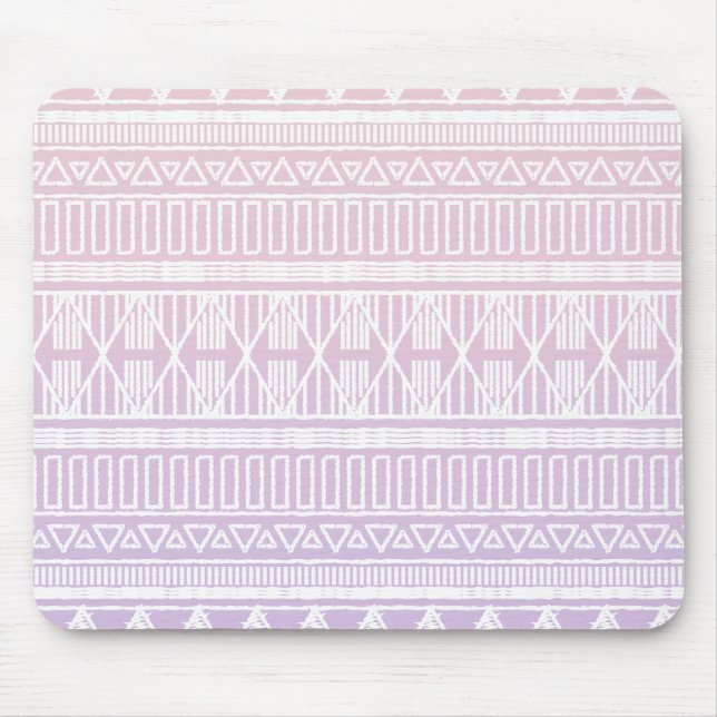 Mousepad Púrpura Rosa Pida Tribal Pastel (Frente)