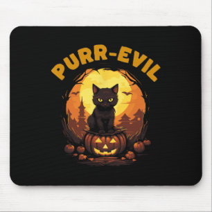 Mousepad Purr-Mau Haunted Cat Halloween