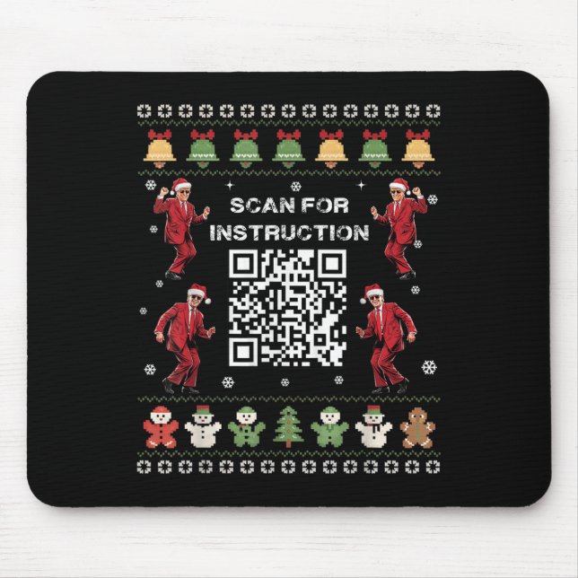 Mousepad Qr Trump Dance Code Presidente Verificar Instrução (Frente)