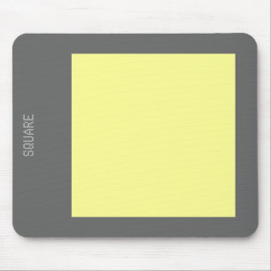 Mousepad Quadrado - Amarelo Chalk e Cinza