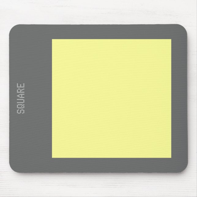Mousepad Quadrado - Amarelo Chalk e Cinzas (Frente)