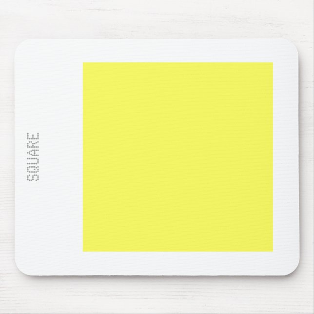 Mousepad Quadrado - Amarelo claro e branco (Frente)