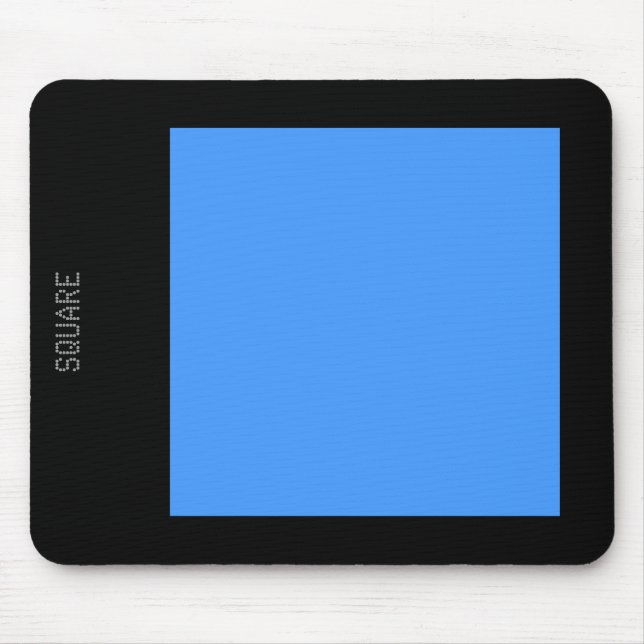 Mousepad Quadrado - Azul-bebê e preto (Frente)