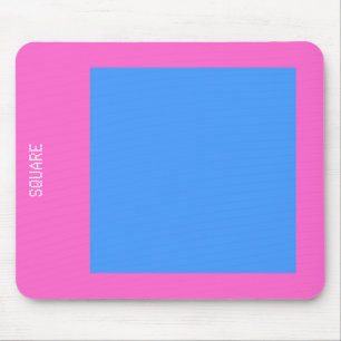 Mousepad Quadrado - Azul-Bebê e Rosa