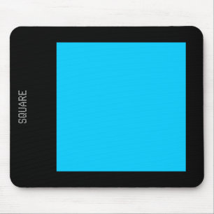 Mousepad Quadrado - Azul-céu e preto
