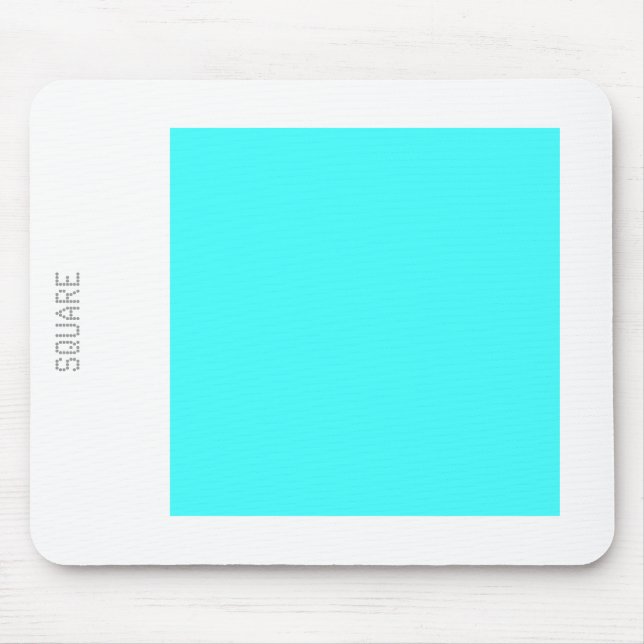 Mousepad Quadrado - Azul-gelo e branco (Frente)