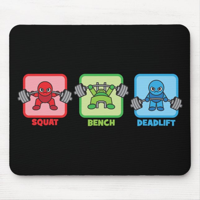 Mousepad Quadrado, Bench Press, Elevador de Débito - Halter (Frente)