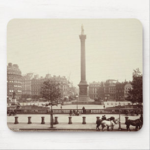 Mousepad Quadrado de Trafalgar, Londres (foto do sepia)