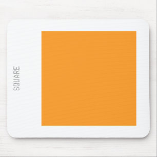 Mousepad Quadrado - Laranja Claro e Branco