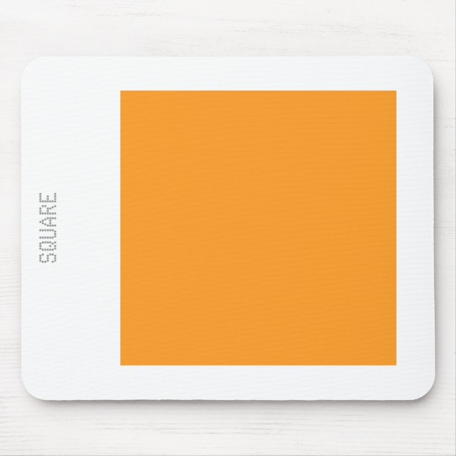 Mousepad Quadrado - Laranja Claro e Branco (Frente)