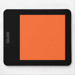 Mousepad Quadrado - Laranja de outono e Preto