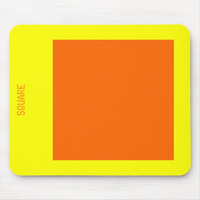 Mousepad Quadrado - Laranja e amarelo (Frente)
