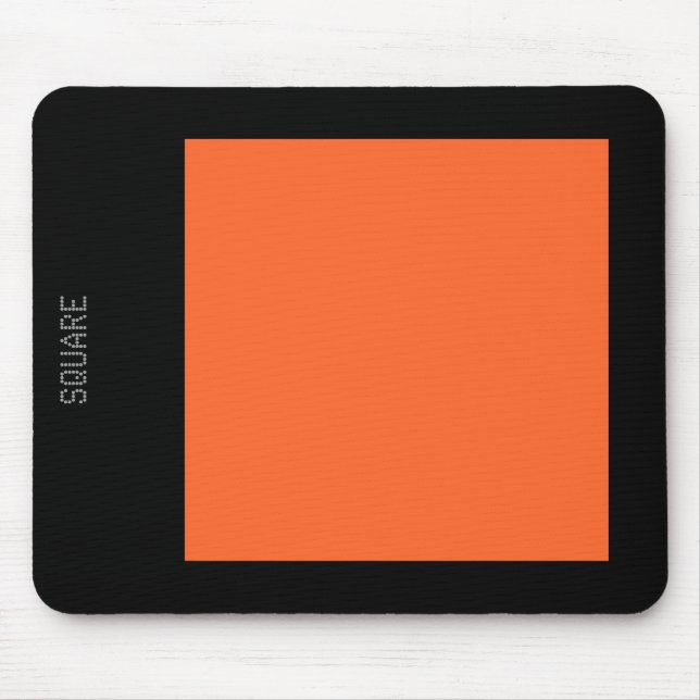 Mousepad Quadrado - Outono Laranja e Preto (Frente)