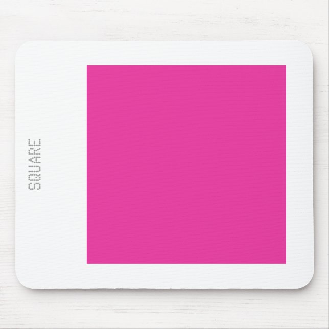 Mousepad Quadrado - Rosa profundo e branco (Frente)