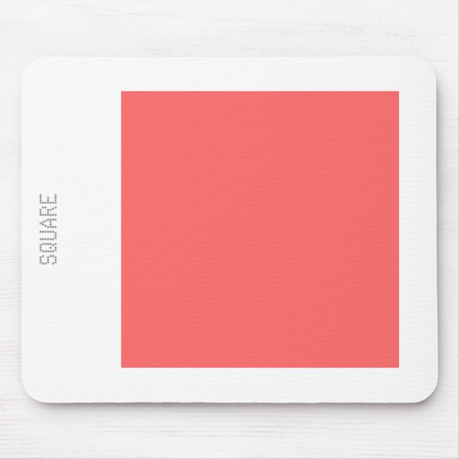 Mousepad Quadrado - Rosa Tropical e Branco (Frente)