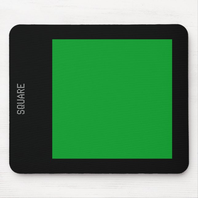 Mousepad Quadrado - Verde-Grama e Preto (Frente)