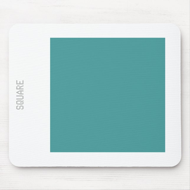 Mousepad Quadrado - Verde oceânico e branco (Frente)