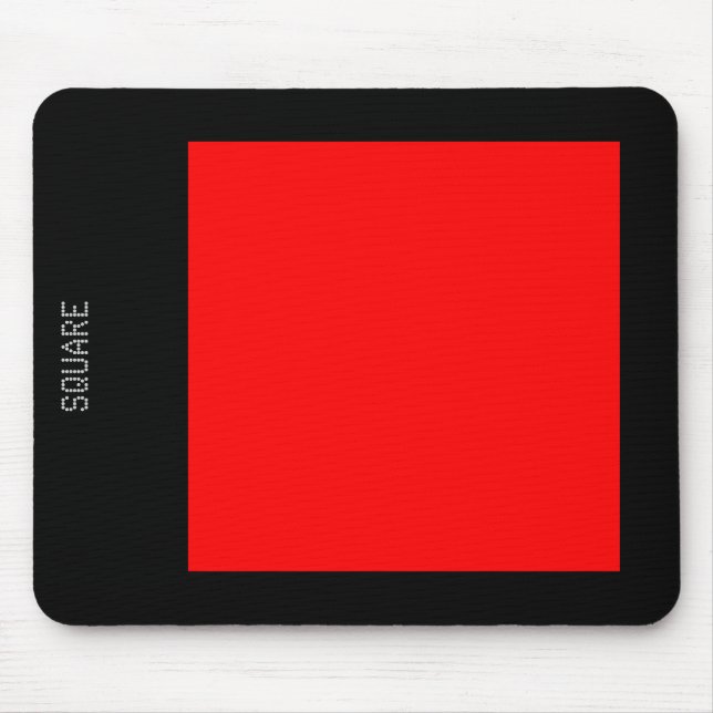 Mousepad Quadrado - Vermelho e Preto (Frente)