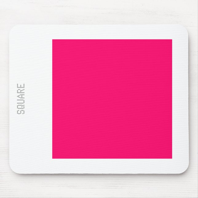 Mousepad Quadrado - Vermelho Neon e Branco (Frente)