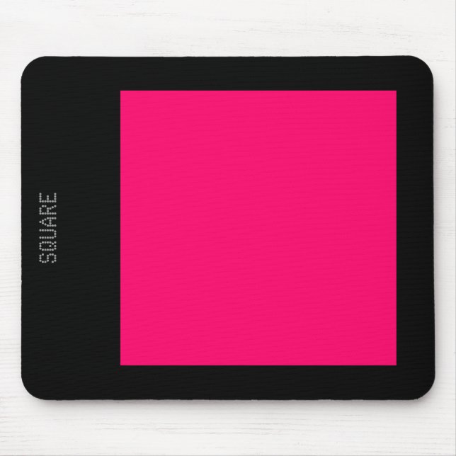 Mousepad Quadrado - Vermelho Neon e Preto (Frente)