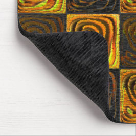 Mousepad quadrados amarelados e círculos em mosaico rústico