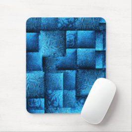 Mousepad Quadrados azuis com abstrato tribal design