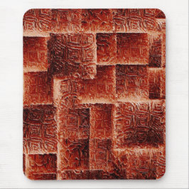 Mousepad Quadrados com textura de parede vermelha escura e