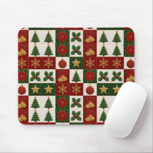 Mousepad Quadrados de Colcha de Natal