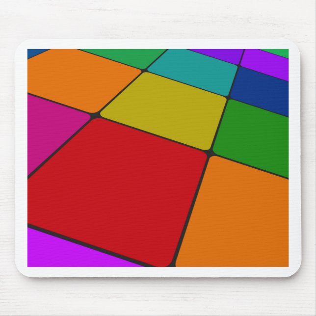 Mousepad Quadrados de cores (Frente)