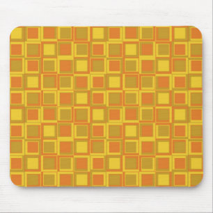 Mousepad Quadrados de estilo anos de Orange 70