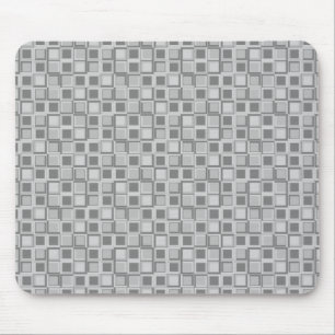 Mousepad Quadrados de estilo cinza dos anos 70