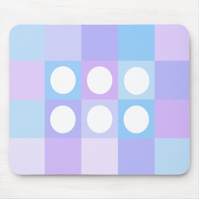 Mousepad Quadrados e círculos pontilhados (Frente)