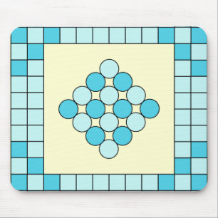 Mousepad Quadrados e teste padrão azuis dos círculos