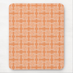 Mousepad - Quadrados entrelaçados em laranja