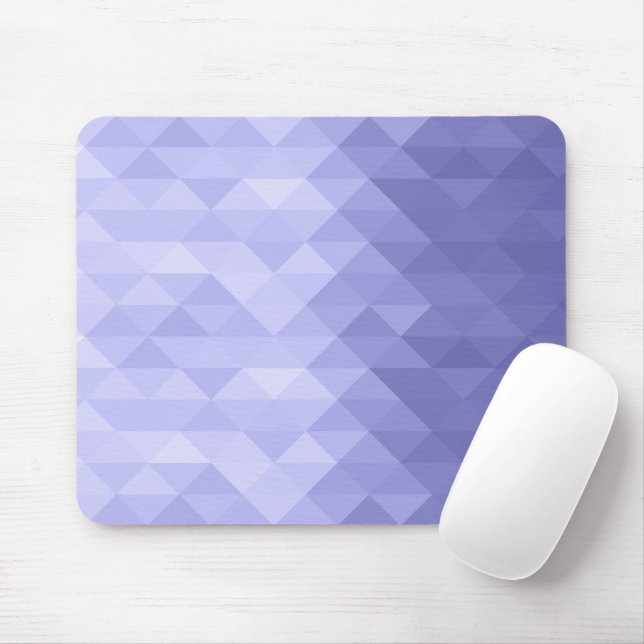 Mousepad Quadrados geométricos do triângulo violeta roxo (Com mouse)
