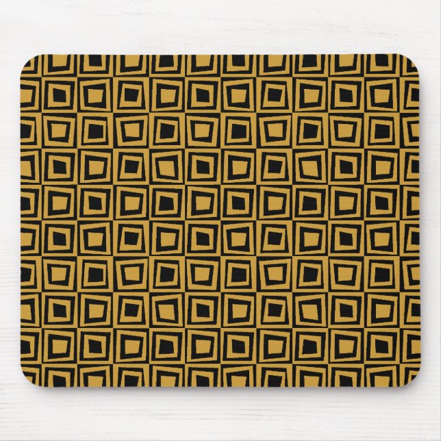 Mousepad Quadrados retrorreflectores - Ouro castanho a pret (Frente)