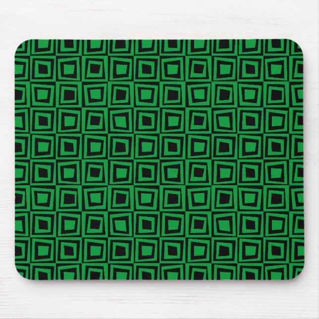 Mousepad Quadrados retrorreflectores - Verde-grama em Preto (Frente)