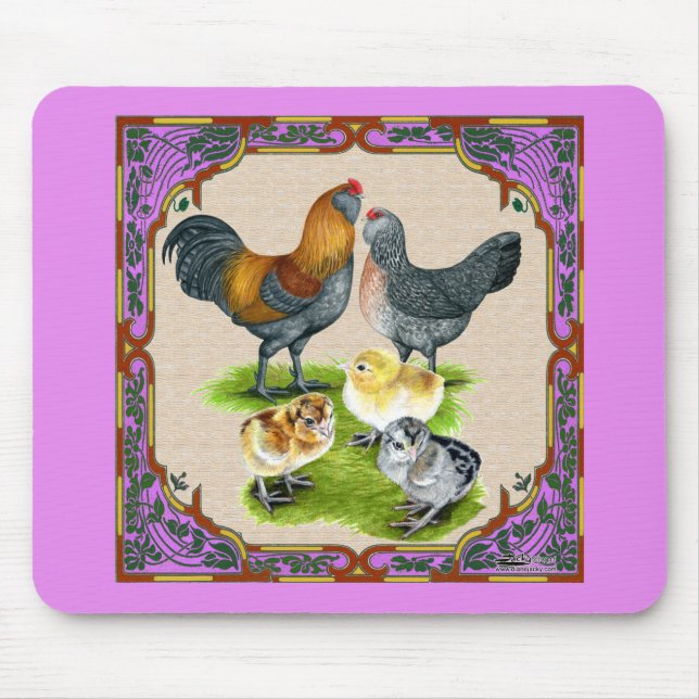 Mousepad Quadro da família Ameraucana (Frente)