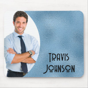 Mousepad Quadro de Fotografias de Vidro Azul