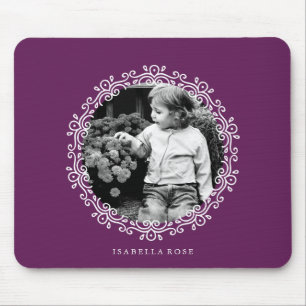 Mousepad Quadro de Fotografias do Rico Roxo Escuro