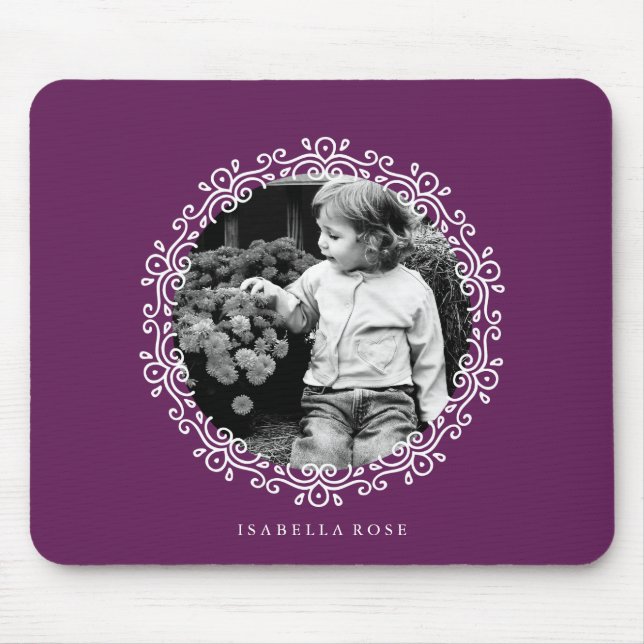 Mousepad Quadro de Fotografias do Rico Roxo Escuro (Frente)