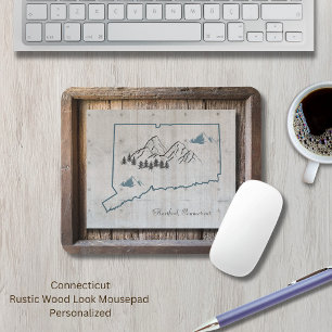 Mousepad Quadro de madeira russa de Connecticut