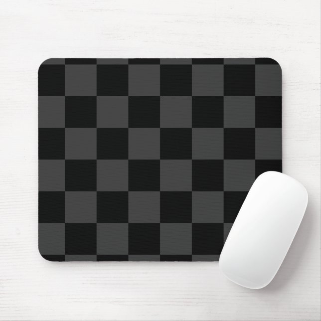 Mousepad Quadro de verificação preto clássico e Enfumaçado  (Com mouse)