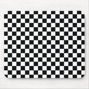 Mousepad Quadro de Verificação Preto e Branco