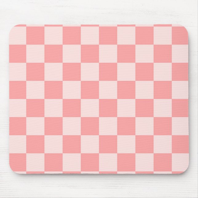 Mousepad Quadro de verificação rosa (Frente)