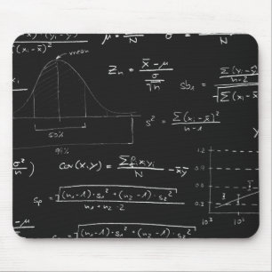 Mousepad Quadro-negro das estatísticas