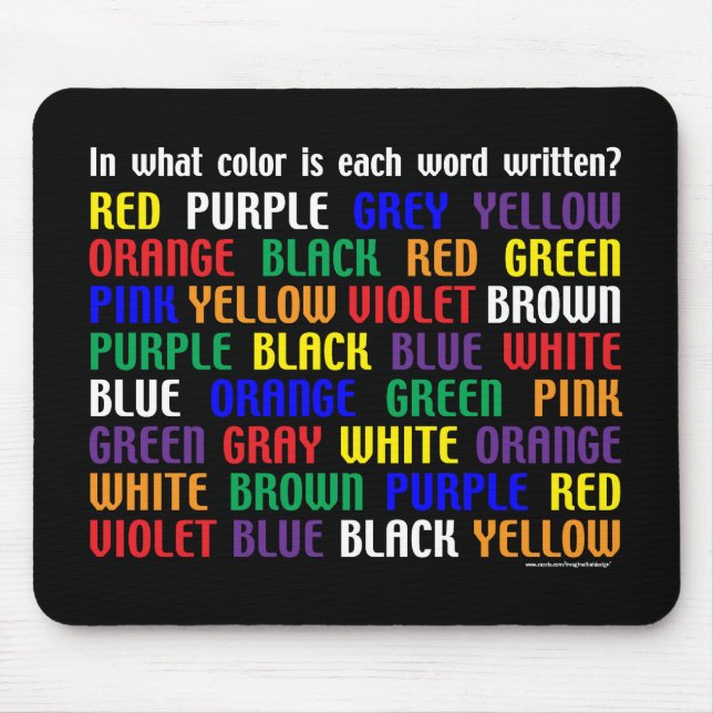 Mousepad Qual é a minha cor? (Frente)