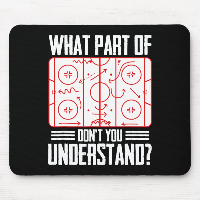 Mousepad Qual Parte do Hóquei Você Não Entende Hóquei no Ge (Frente)
